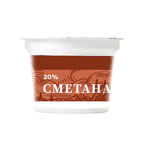 Сметана 20%, п/с стакан Сметана 20%, п/с стакан